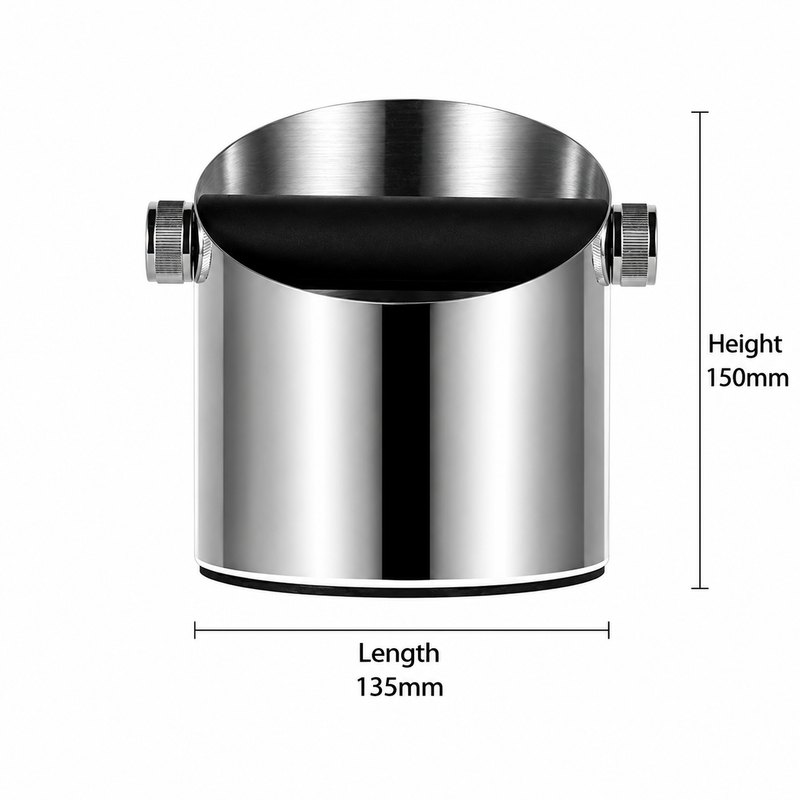 Yozcoffee Espresso Caja de acero inoxidable Silicona Bar Plata / Negro - imagen del producto