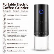 Molinillo eléctrico Yozcoffee USB-C con 38 ajustes y muelas cerámicas - miniatura 7