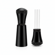 Herramienta de distribución WDT para espresso Yozcoffee con 7 agujas, aluminio, plata/negro - miniatura 1