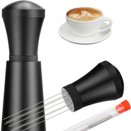 Herramienta de distribución WDT para espresso Yozcoffee con 7 agujas, aluminio, plata/negro - miniatura 2