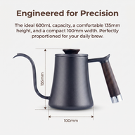 Yozcoffee Gooseneck Pour sobre hervidor 350/600ml de acero inoxidable - miniatura 4