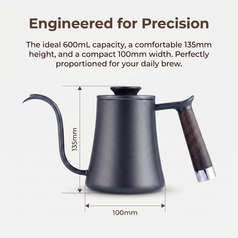 Yozcoffee Gooseneck Pour sobre hervidor 350/600ml de acero inoxidable - imagen del producto