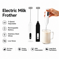 Yozcoffee Recargable de leche eléctrica Frother, 3-Speed Whisk - miniatura 2