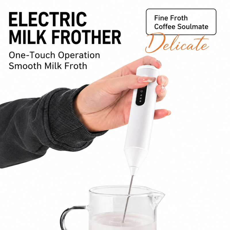Yozcoffee Recargable de leche eléctrica Frother, 3-Speed Whisk - imagen del producto