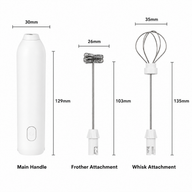 Yozcoffee Recargable de leche eléctrica Frother, 3-Speed Whisk - miniatura 5