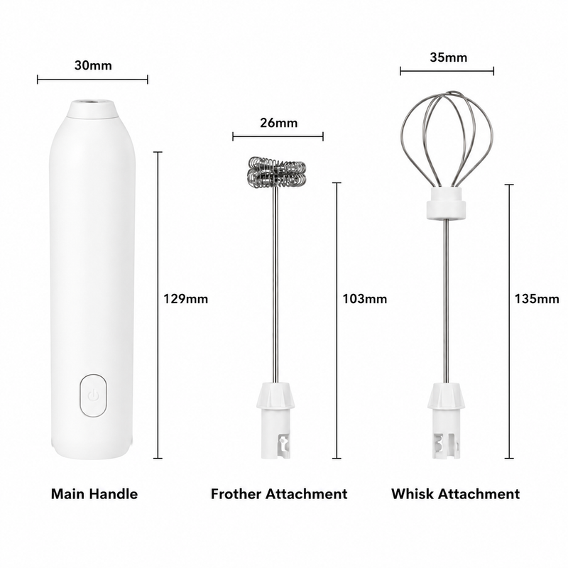 Yozcoffee Recargable de leche eléctrica Frother, 3-Speed Whisk - imagen del producto